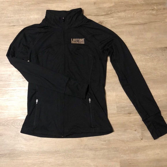 90 Degree By Reflex Tops - Black Long Sleeve Zip Jacket